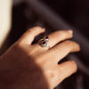 "Jeweled Embrace" Twin Garnet Jawan Design Sterling Silver Wrap Ring
