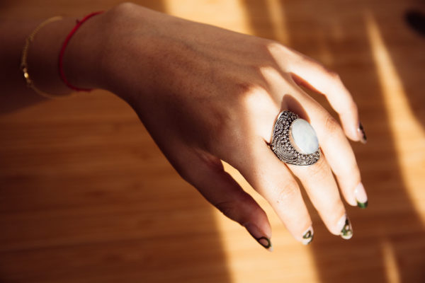 "Mystic Moon" Moonstone Cocktail Ring