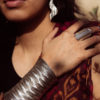 "Tribal Weave" Sterling Silver Long Ring