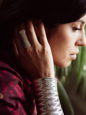 "Tribal Weave" Sterling Silver Arm Cuff