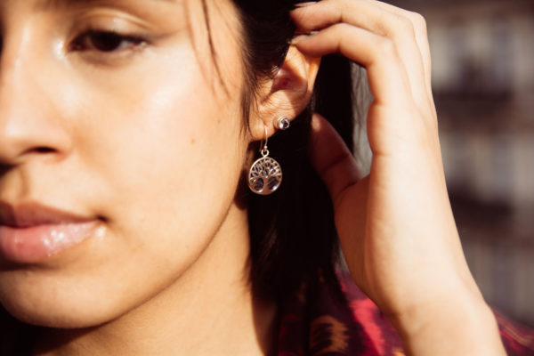 Abalone Tree of Life Earrings