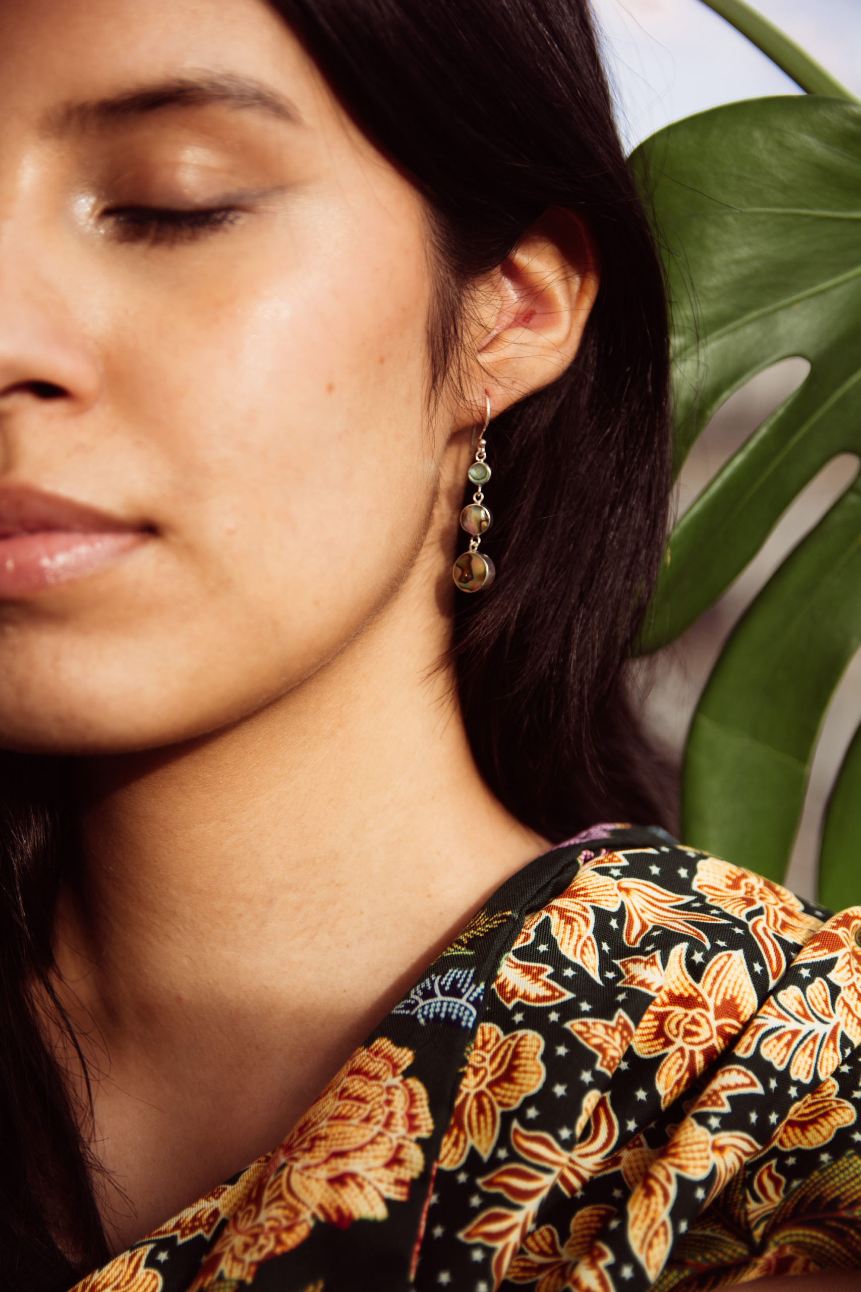 Abalone Dream Triple Drop Earrings