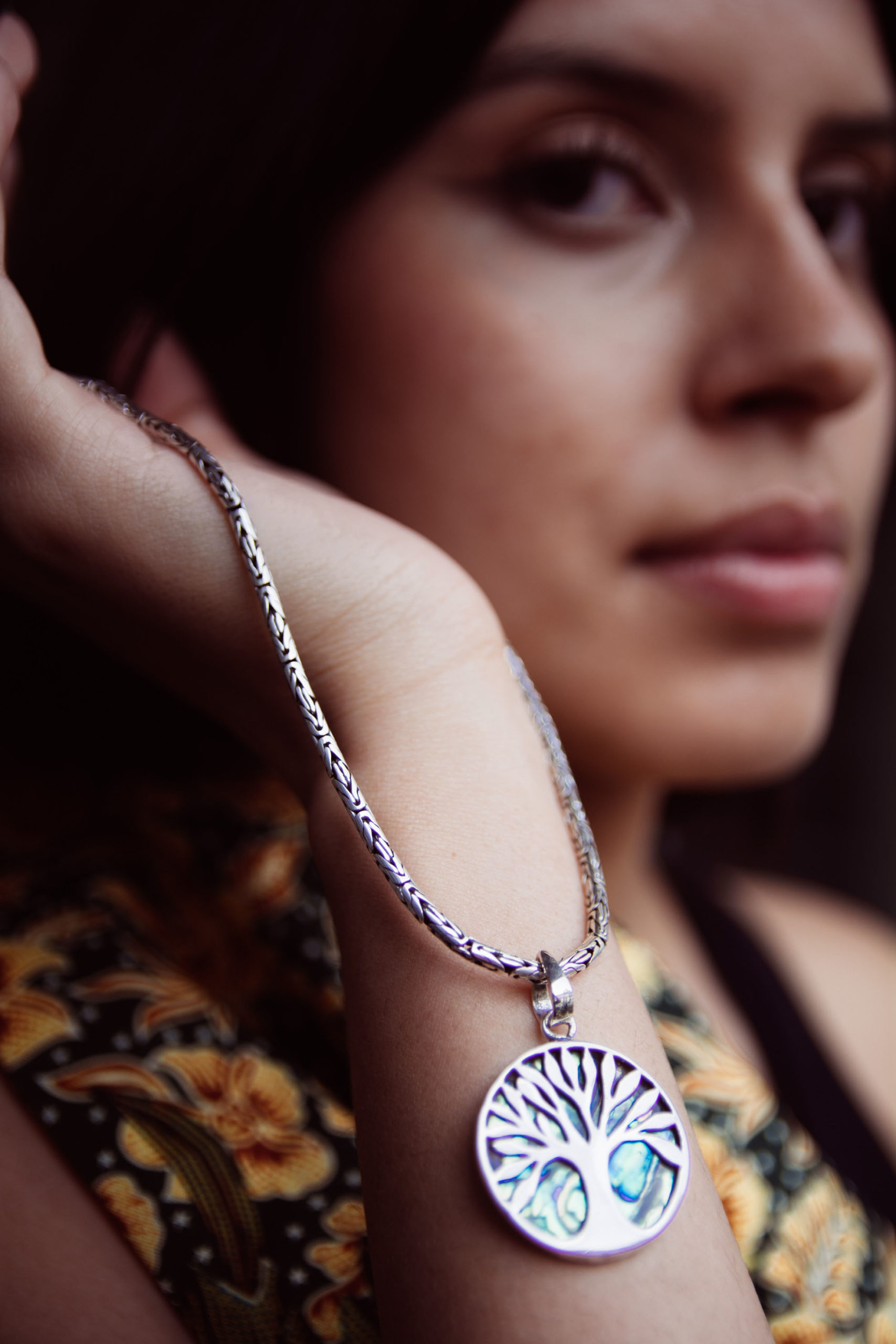 "Abalone Tree of Life" Sterling Silver Pendant