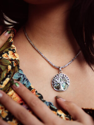 "Abalone Tree of Life" Sterling Silver Pendant