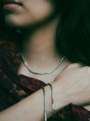 "Ethereal Links" Sterling Silver Double Link Chain Necklace (4mm)
