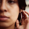 Large Plain Sterling Silver Hoop Earrings