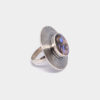 "Sea Guardian" Sterling Silver Abalone Shield Cocktail Ring