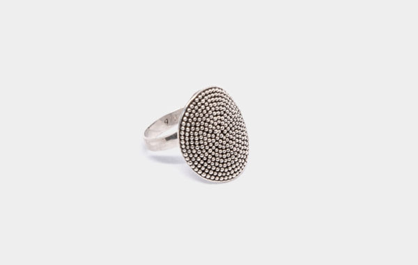 "Sawah Serenade" Jawan Granulation Sterling Silver Ring
