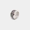 "Corded Path" Wide Silver Spinner Ring