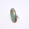 "Turquoise Elegance" Sterling Silver Filigree Cocktail Ring