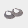 Whispering Winds Sterling Silver Disc Earrings with Corded Pattern