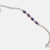 "Amethyst Cascade" Sterling Silver Bracelet with Four Amethysts